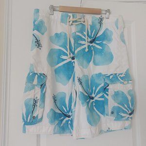 Hollister Lined Board Shorts XL Floral